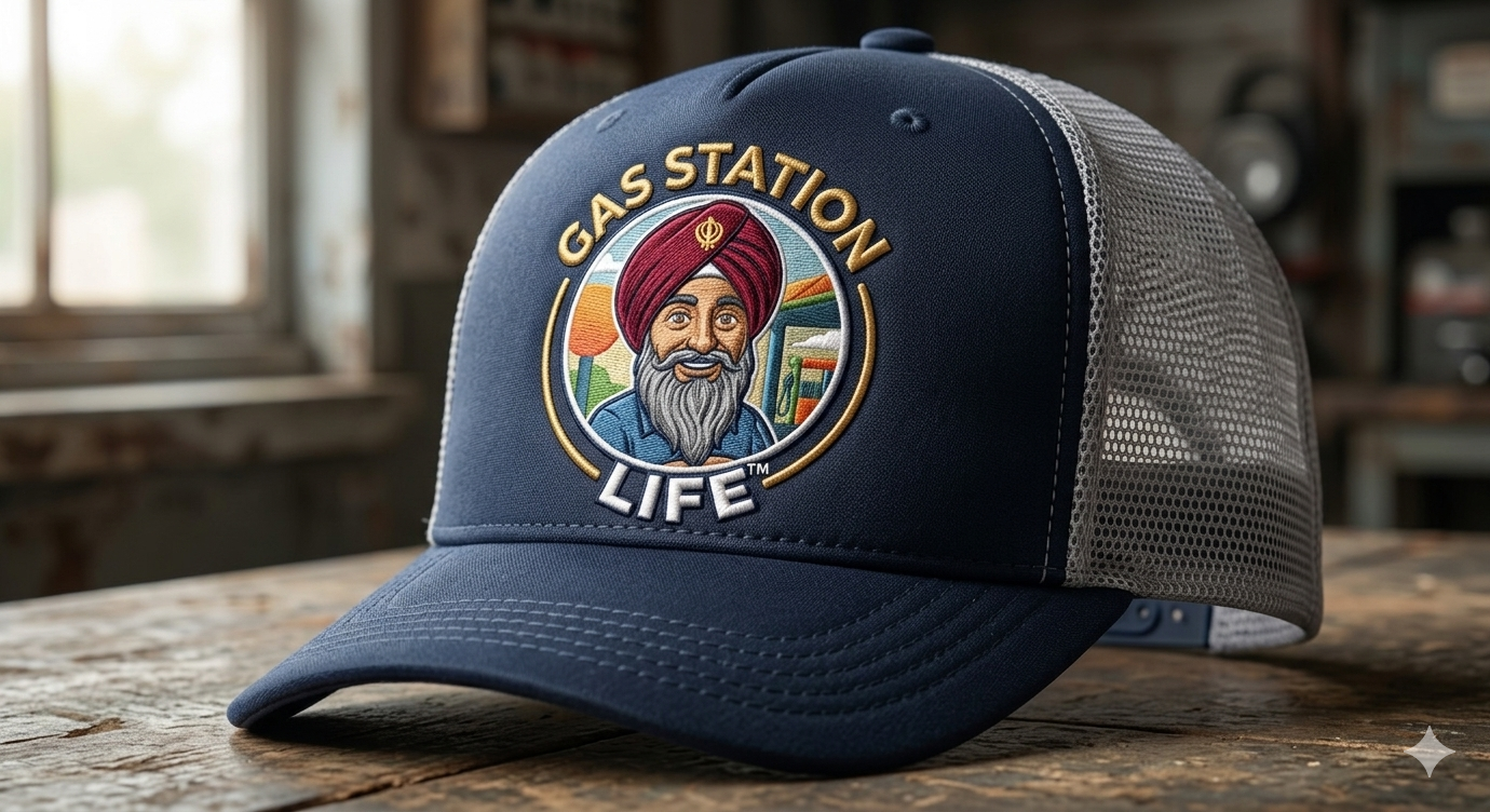 Gas Station Life trucker hat navy