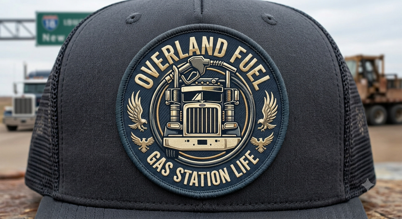 Overland fuel Gas Station Life trucker hat